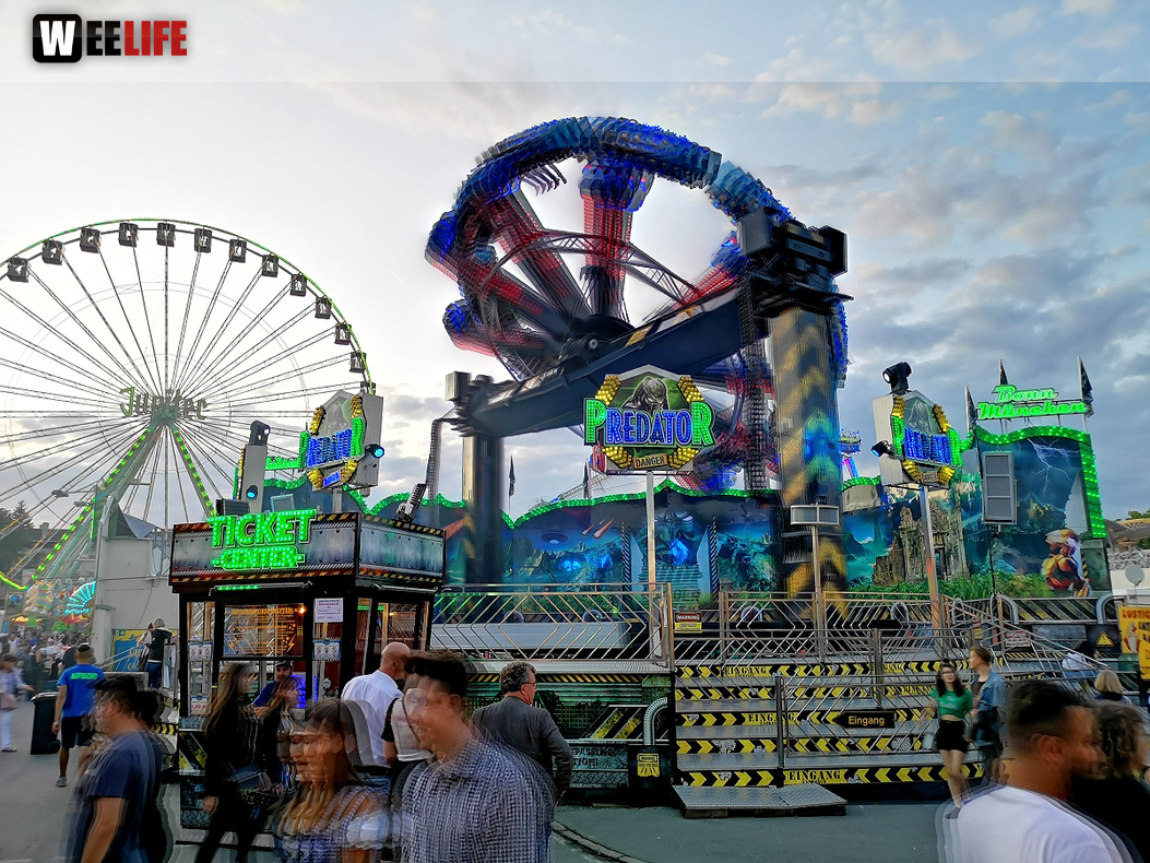 Langzeit Belichtung Hofer Volksfest 2019