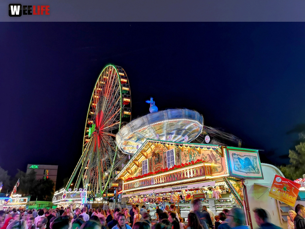 Langzeit Belichtung Hofer Volksfest 2019