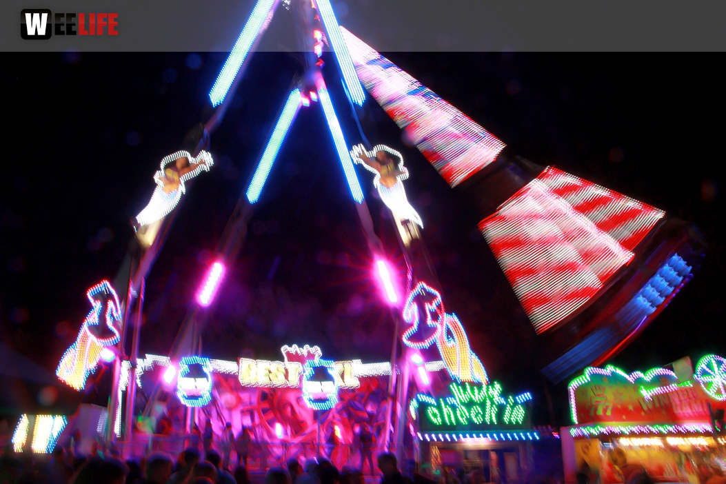 Langzeit Belichtung Hofer Volksfest 2019