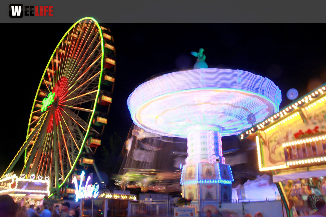 Langzeit Belichtung Hofer Volksfest 2019