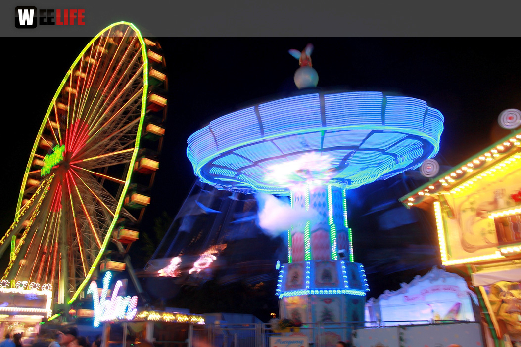 Langzeit Belichtung Hofer Volksfest 2019