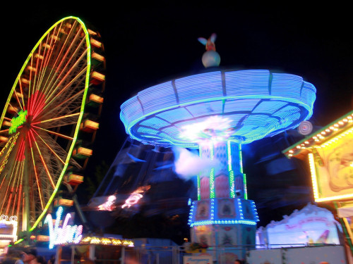 Langzeit Belichtung Hofer Volksfest 2019 – Foto 138