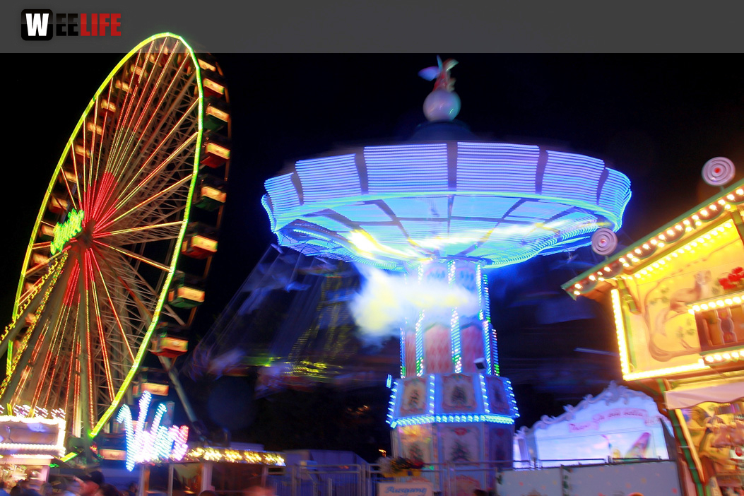 Langzeit Belichtung Hofer Volksfest 2019
