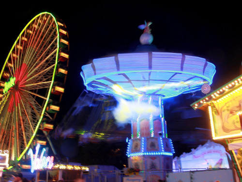 Langzeit Belichtung Hofer Volksfest 2019 – Foto 139
