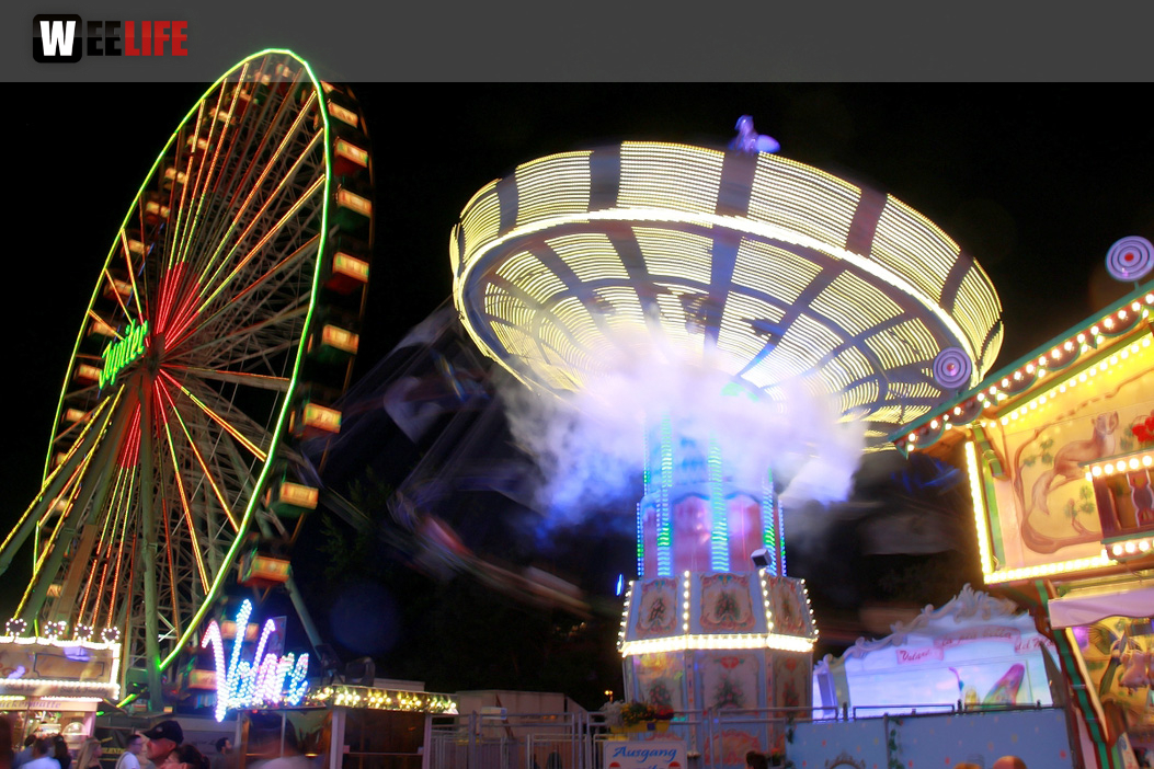 Langzeit Belichtung Hofer Volksfest 2019