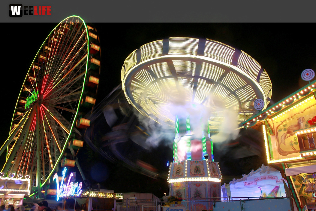 Langzeit Belichtung Hofer Volksfest 2019