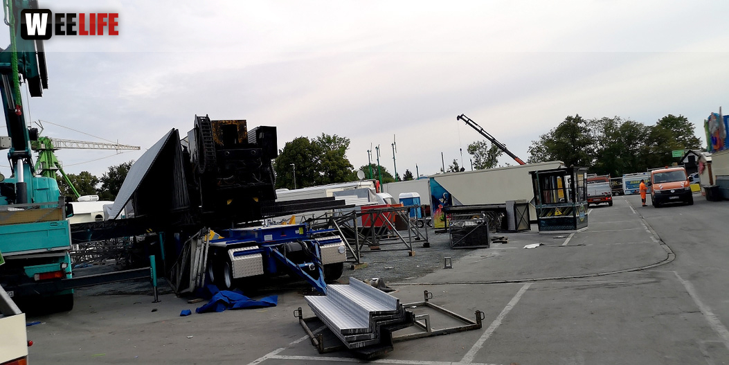 Abbau Hofer Volksfest 2019 5.8.2019-10.8.2019