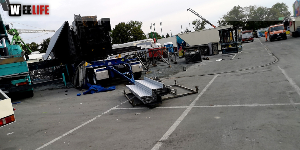 Abbau Hofer Volksfest 2019 5.8.2019-10.8.2019