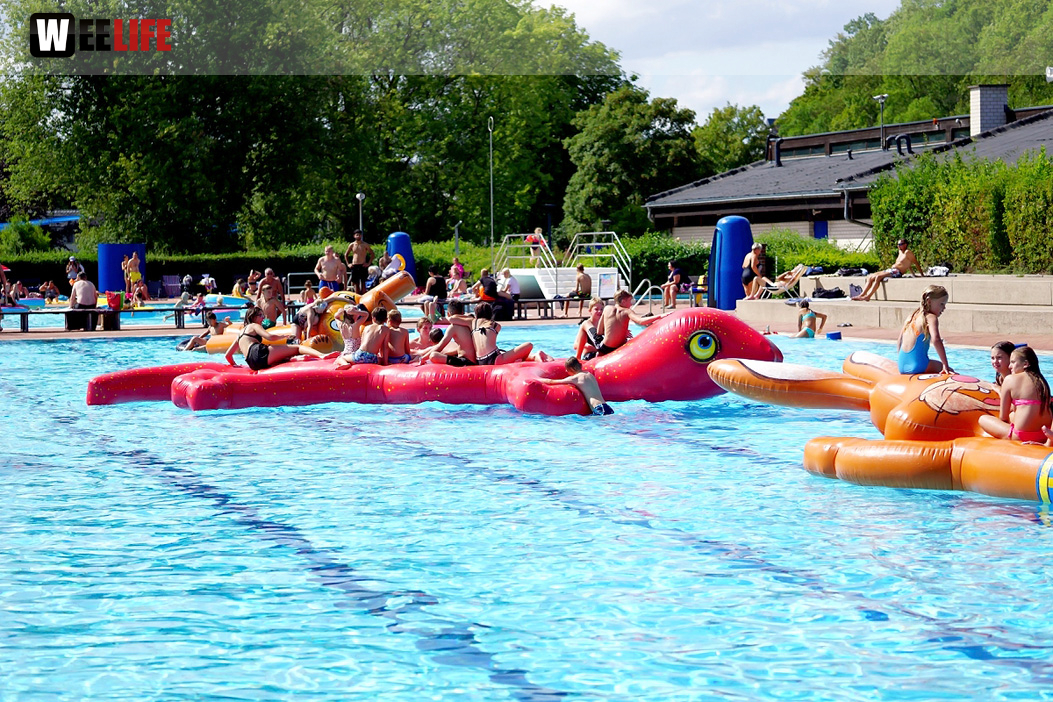Sommer Pool Party Freibad Hof