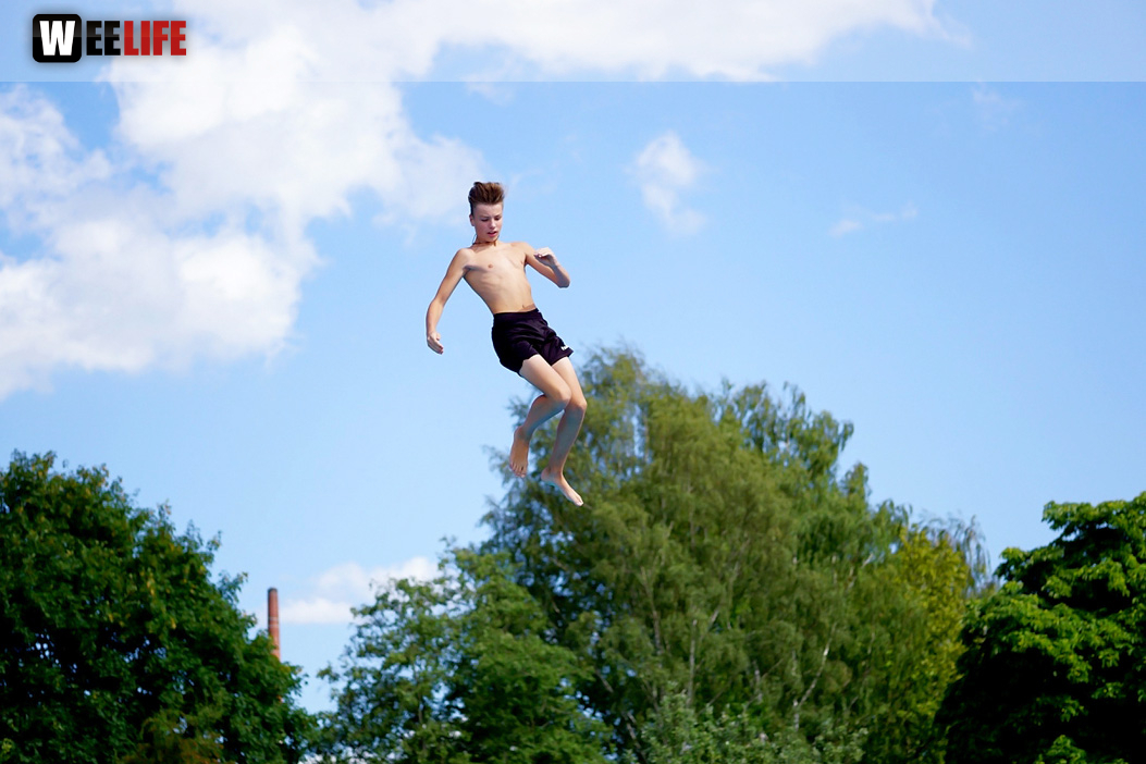 Sommer Pool Party Freibad Hof