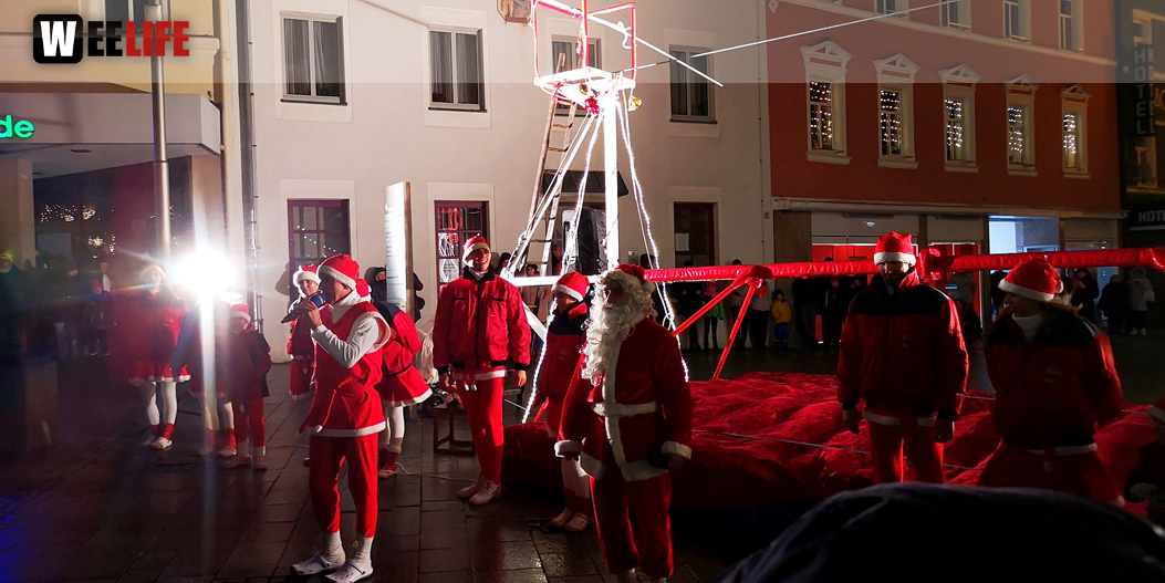 Hochseilartisten Geschwister Weisheit Hofer Weihnachtsmarkt 8.12.2019