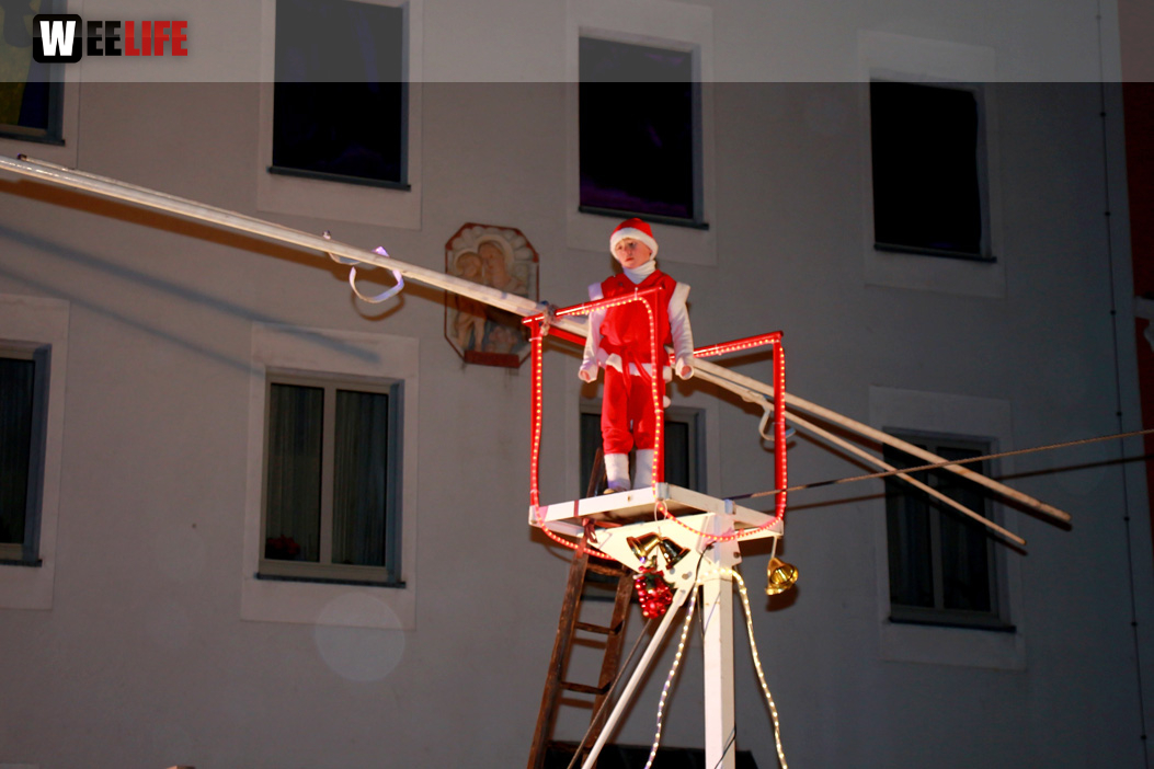 Hochseilartisten Geschwister Weisheit Hofer Weihnachtsmarkt 8.12.2019