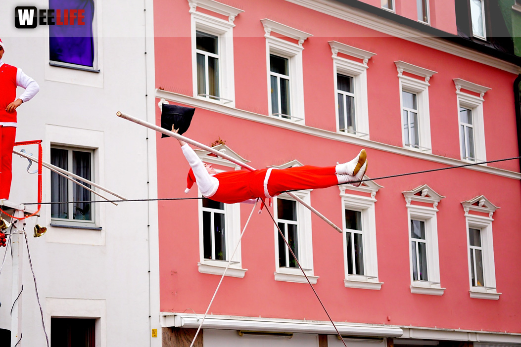 Hochseilartisten Geschwister Weisheit Hofer Weihnachtsmarkt 8.12.2019