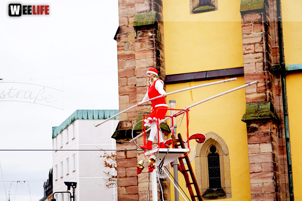 Hochseilartisten Geschwister Weisheit Hofer Weihnachtsmarkt 8.12.2019