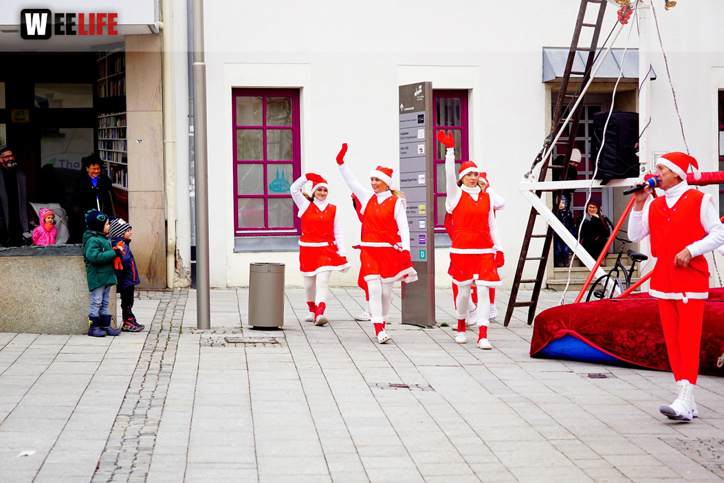 Hochseilartisten Geschwister Weisheit Hofer Weihnachtsmarkt 8.12.2019