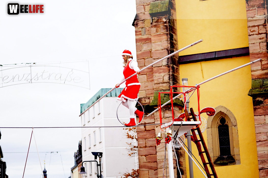 Hochseilartisten Geschwister Weisheit Hofer Weihnachtsmarkt 8.12.2019