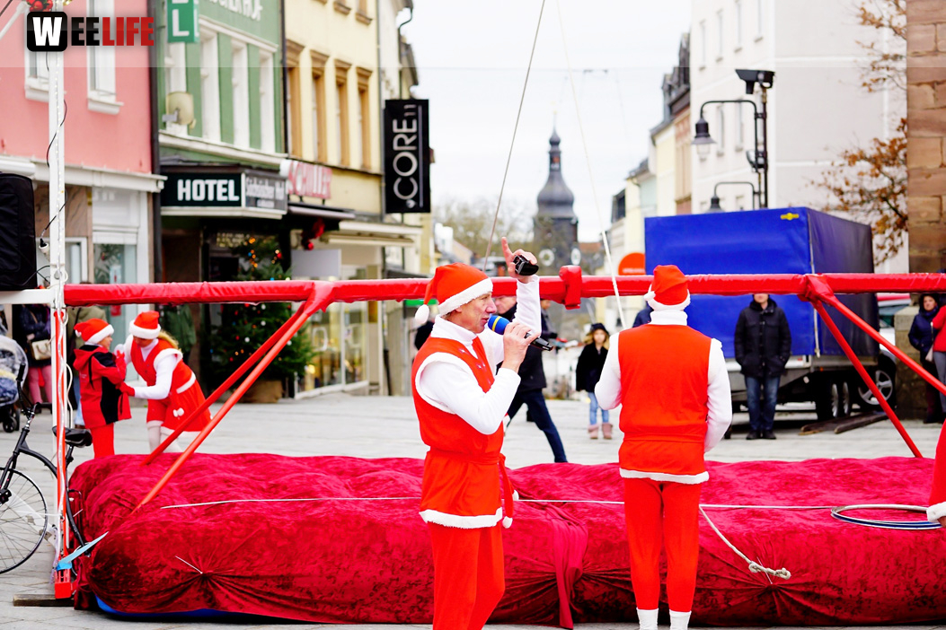 Hochseilartisten Geschwister Weisheit Hofer Weihnachtsmarkt 8.12.2019