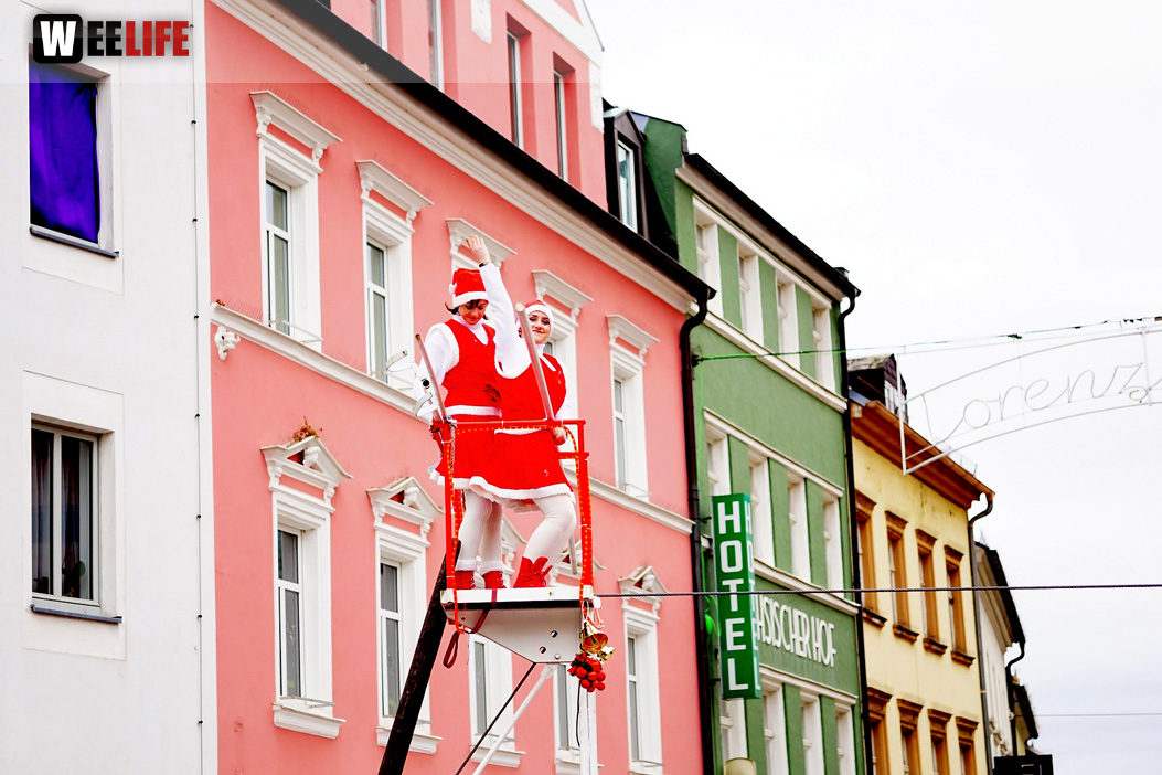 Hochseilartisten Geschwister Weisheit Hofer Weihnachtsmarkt 8.12.2019