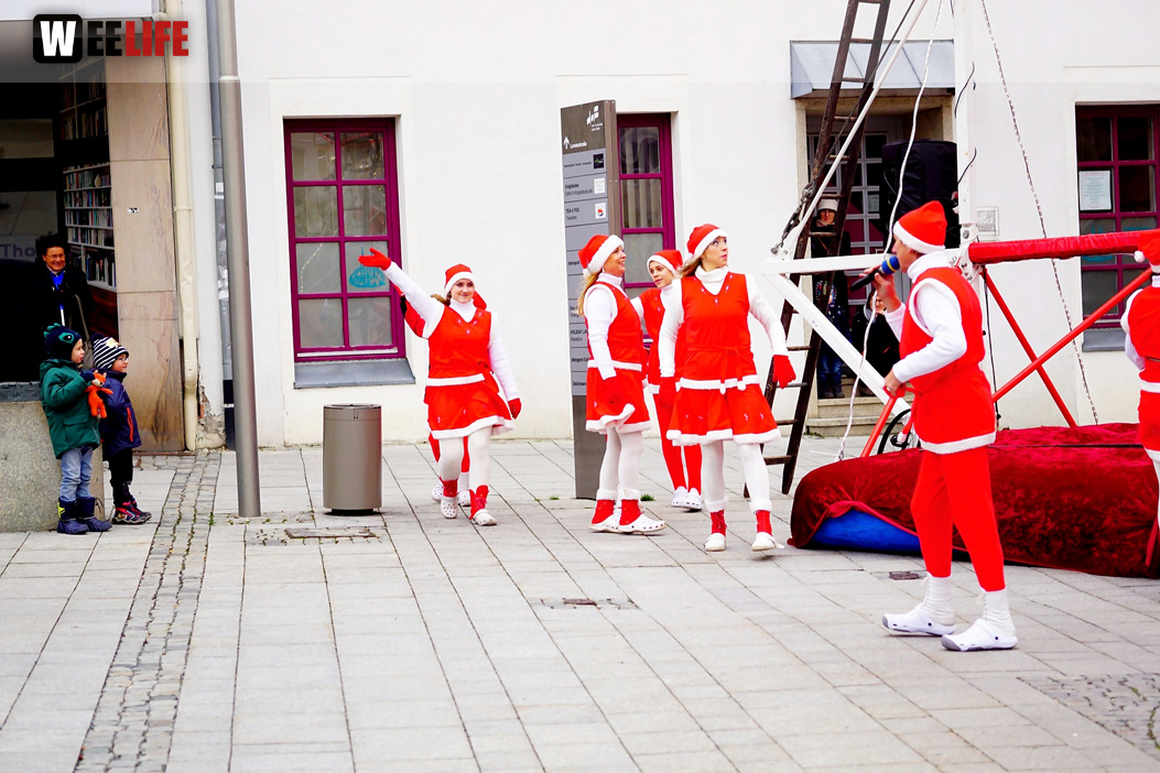 Hochseilartisten Geschwister Weisheit Hofer Weihnachtsmarkt 8.12.2019