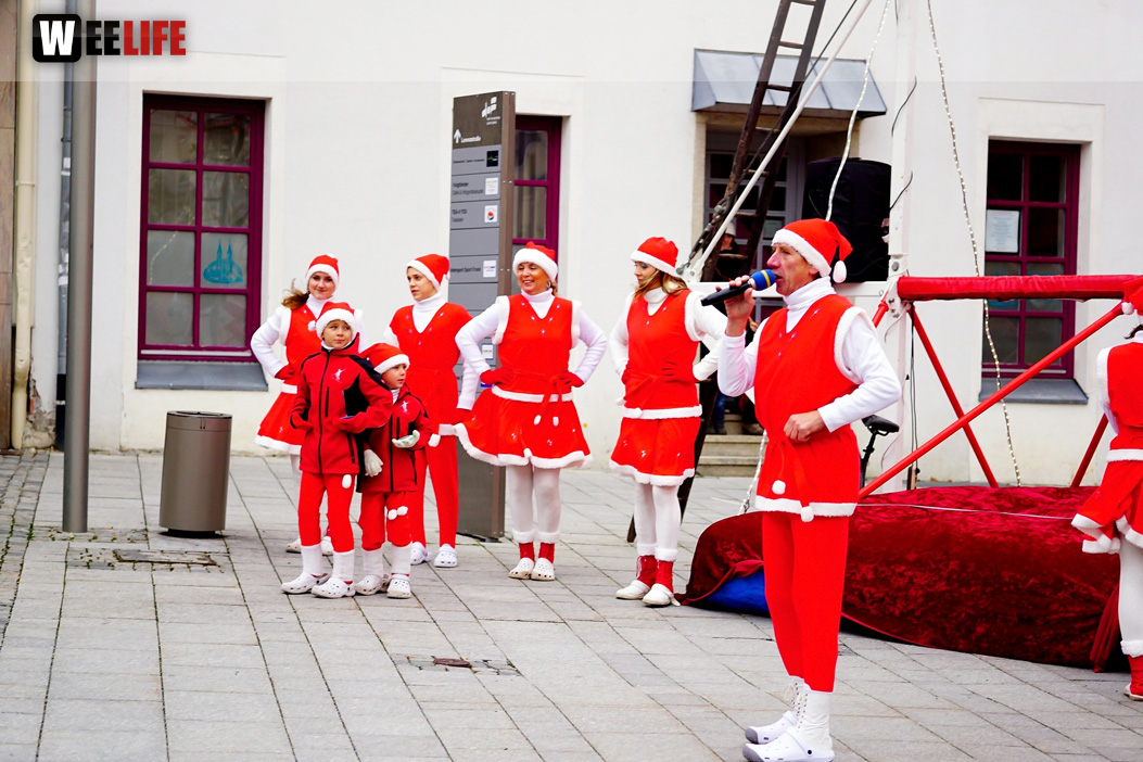 Hochseilartisten Geschwister Weisheit Hofer Weihnachtsmarkt 8.12.2019