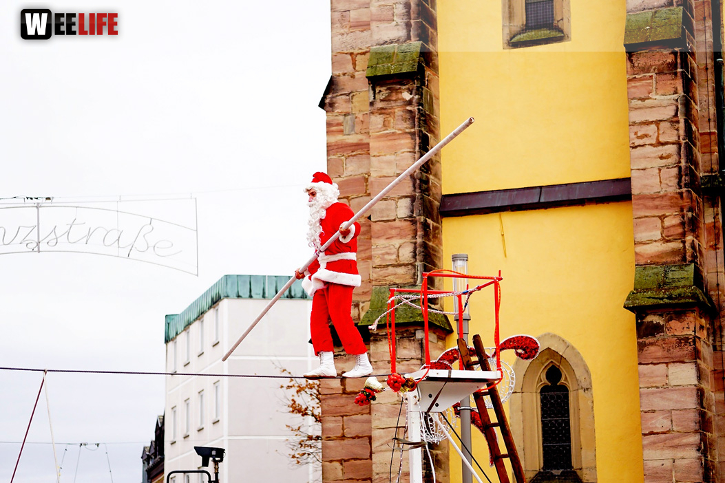 Hochseilartisten Geschwister Weisheit Hofer Weihnachtsmarkt 8.12.2019