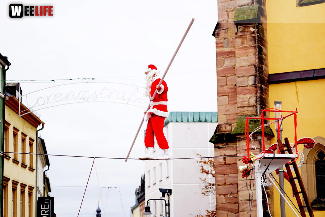 Hochseilartisten Geschwister Weisheit Hofer Weihnachtsmarkt 8.12.2019