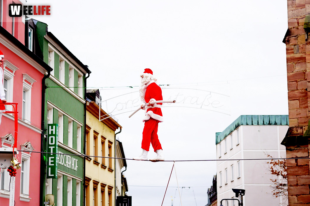 Hochseilartisten Geschwister Weisheit Hofer Weihnachtsmarkt 8.12.2019
