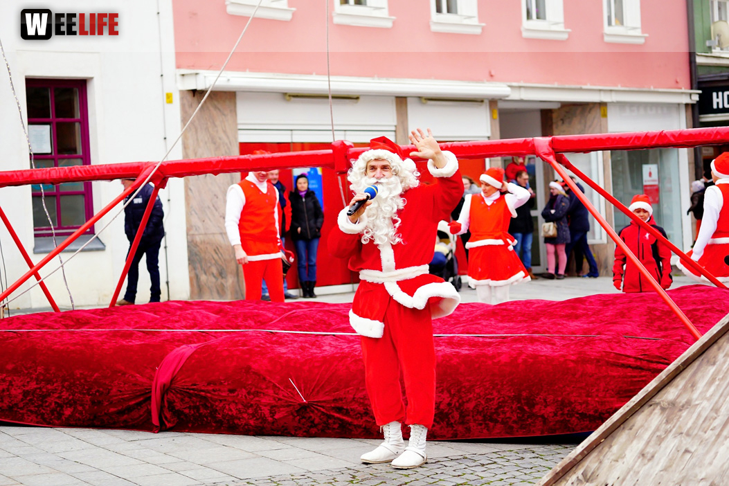 Hochseilartisten Geschwister Weisheit Hofer Weihnachtsmarkt 8.12.2019