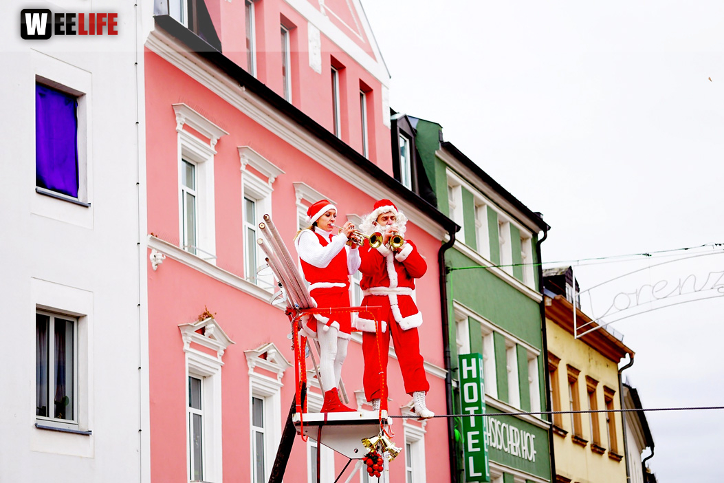 Hochseilartisten Geschwister Weisheit Hofer Weihnachtsmarkt 8.12.2019