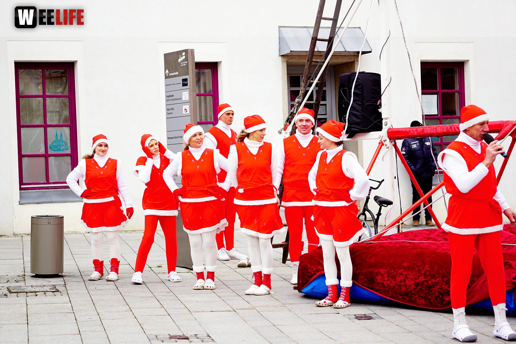 Hochseilartisten Geschwister Weisheit Hofer Weihnachtsmarkt 8.12.2019