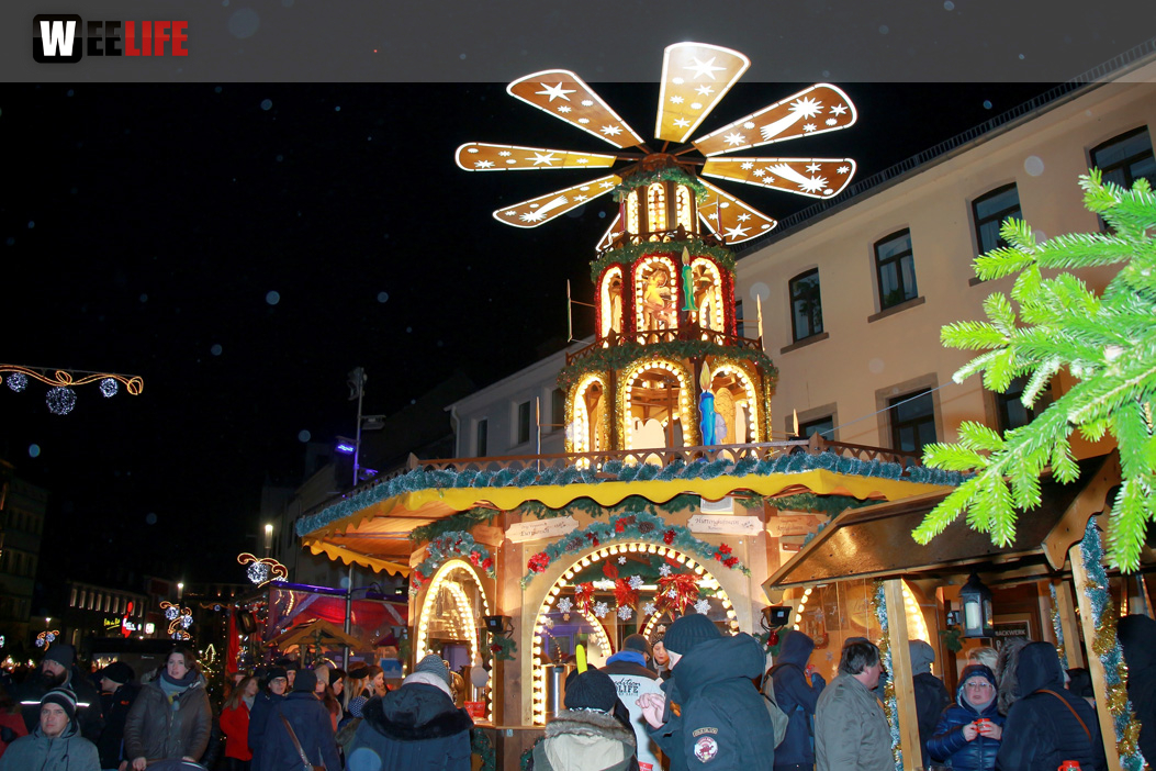 Hofer Weihnachtsmarkt  mit Rehauer Stadtkapelle 8.12.2019