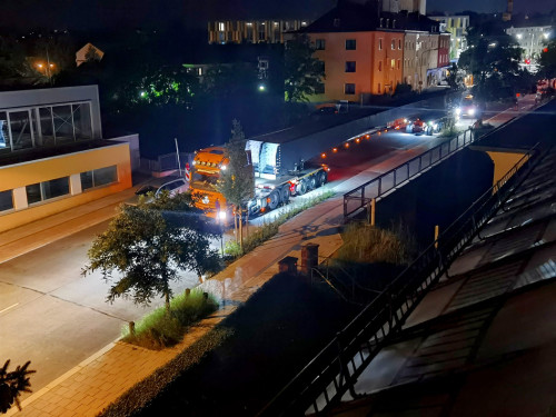 6 x 40Tonnen Stahteile Anlieferung für die Untere Jahnbrücke – Foto 7