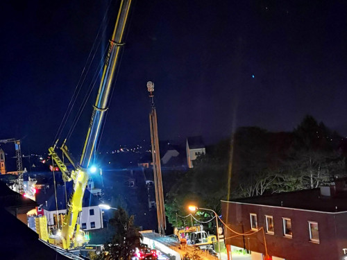 6 x 40Tonnen Stahteile Anlieferung für die Untere Jahnbrücke – Foto 10