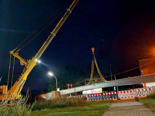 6 x 40Tonnen Stahteile Anlieferung für die Untere Jahnbrücke – Foto 16