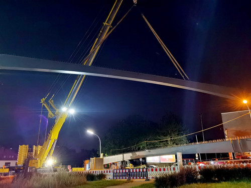 6 x 40Tonnen Stahteile Anlieferung für die Untere Jahnbrücke – Foto 26