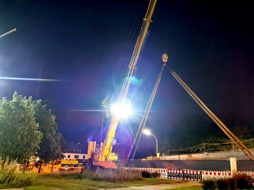 6 x 40Tonnen Stahteile Anlieferung für die Untere Jahnbrücke – Foto 33