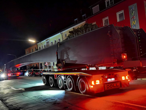 6 x 40Tonnen Stahteile Anlieferung für die Untere Jahnbrücke – Foto 40