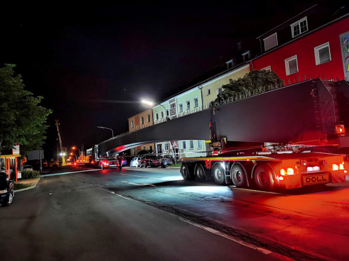6 x 40Tonnen Stahteile Anlieferung für die Untere Jahnbrücke – Foto 42