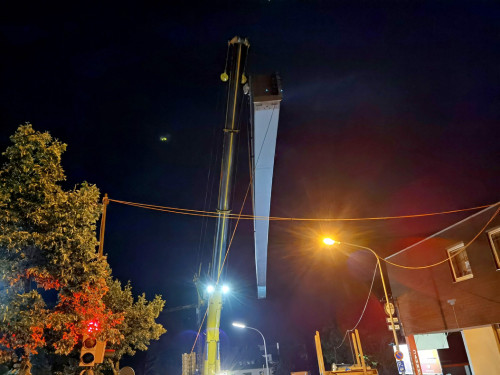 6 x 40Tonnen Stahteile Anlieferung für die Untere Jahnbrücke – Foto 51