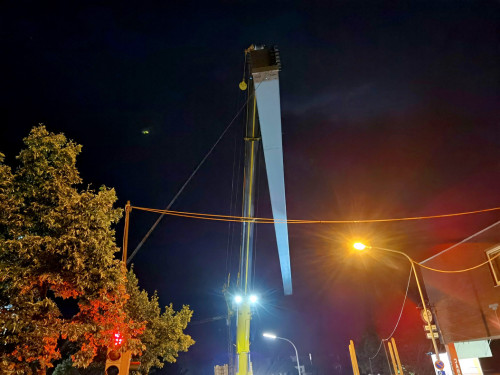 6 x 40Tonnen Stahteile Anlieferung für die Untere Jahnbrücke – Foto 53