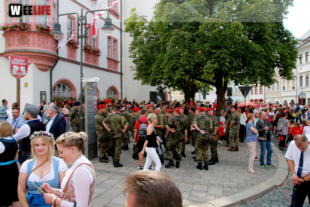 Hofer Volksfest Umzug 2022 Aufstellung Freitag