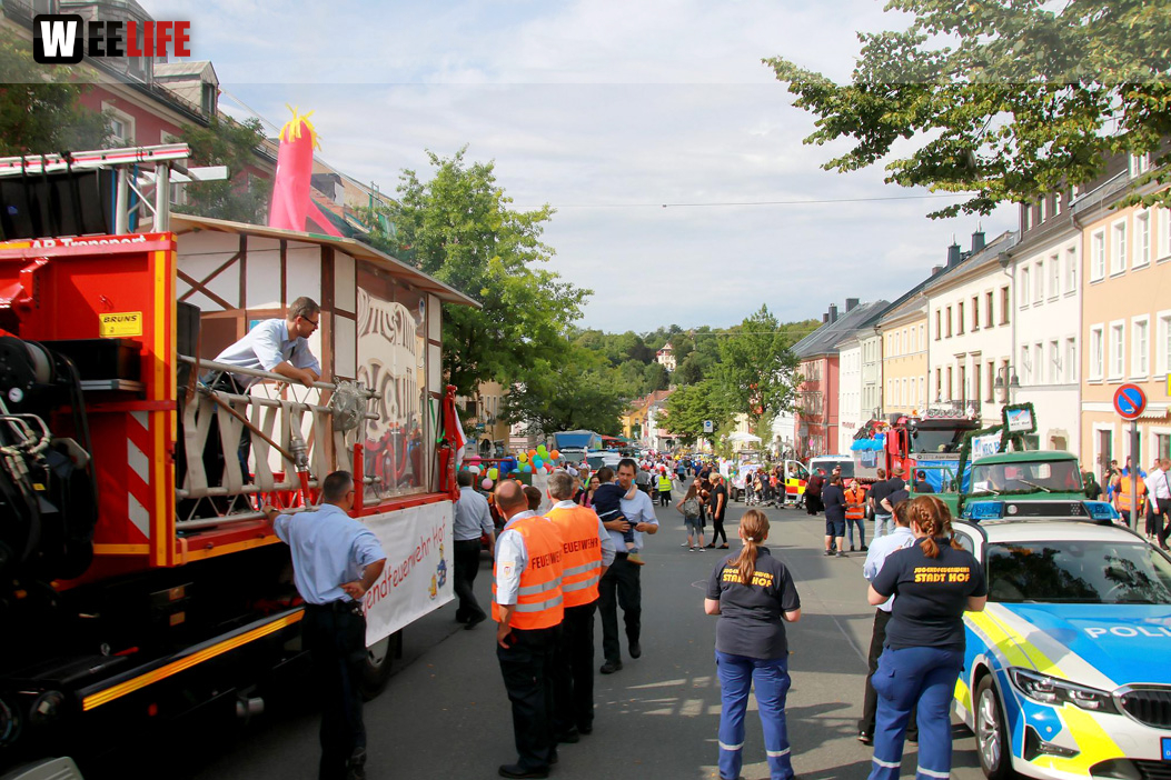 Hofer Volksfest Umzug 2022 Aufstellung Freitag