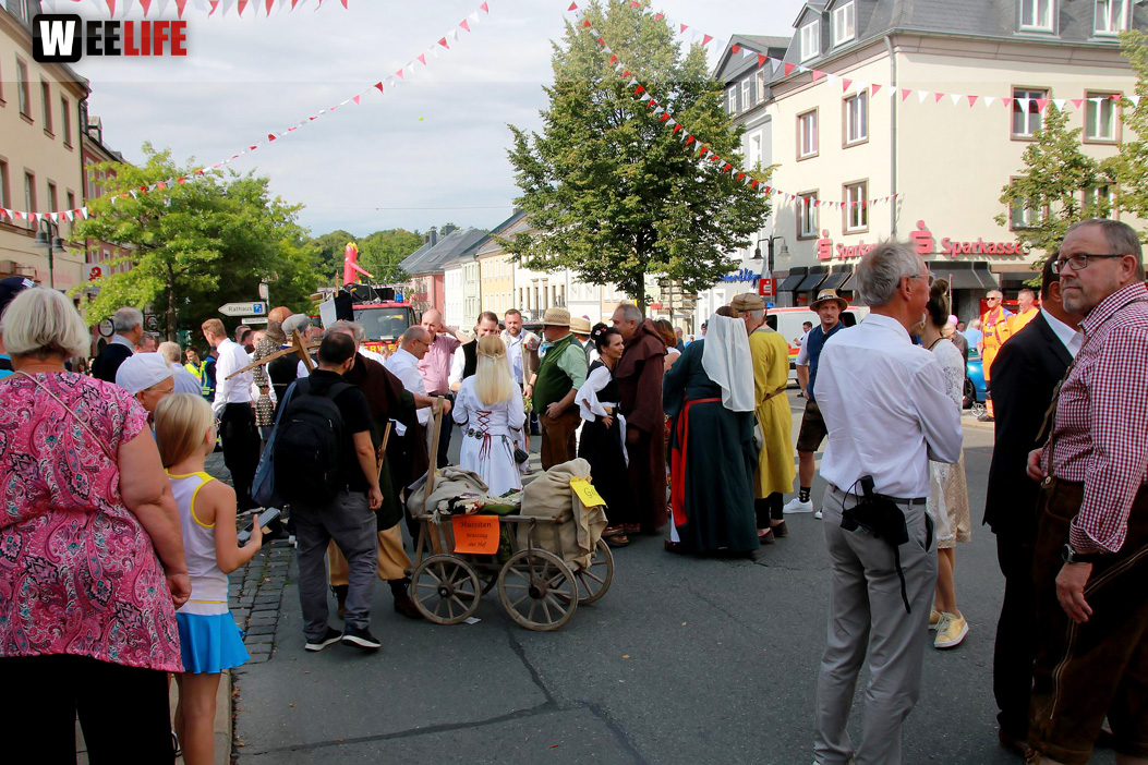 Hofer Volksfest Umzug 2022 Aufstellung Freitag