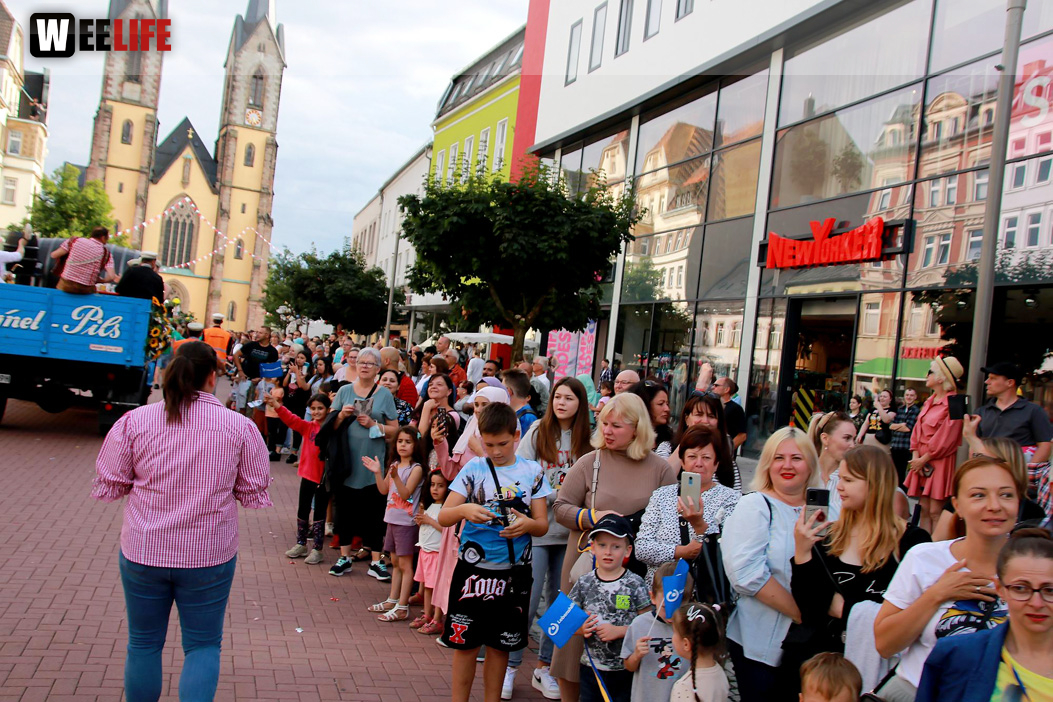 Hofer Volksfest Umzug 2022 Zuschauer