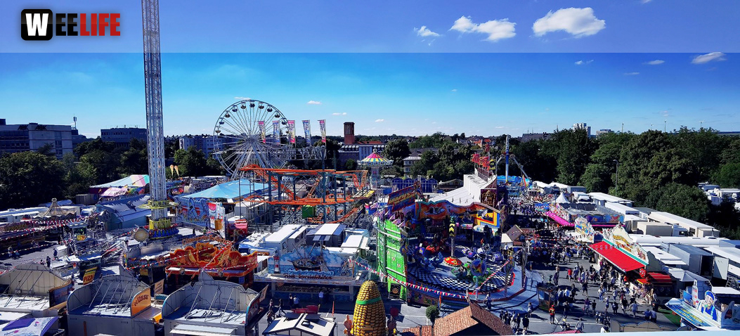 Hofer Volksfest 2022  von Oben am Tag 6.8.22