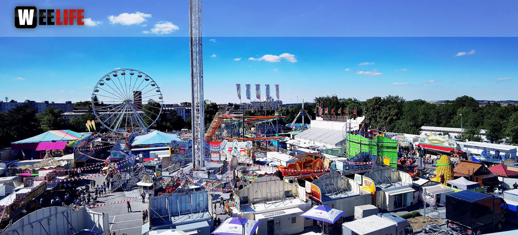 Hofer Volksfest 2022  von Oben am Tag 6.8.22