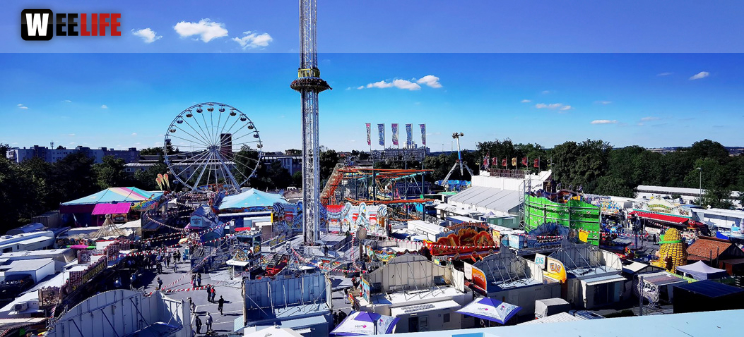 Hofer Volksfest 2022  von Oben am Tag 6.8.22