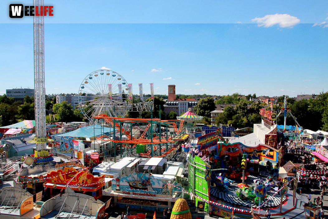 Hofer Volksfest 2022  von Oben am Tag 6.8.22