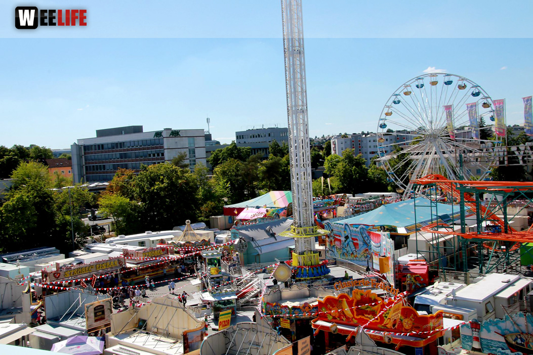 Hofer Volksfest 2022  von Oben am Tag 6.8.22