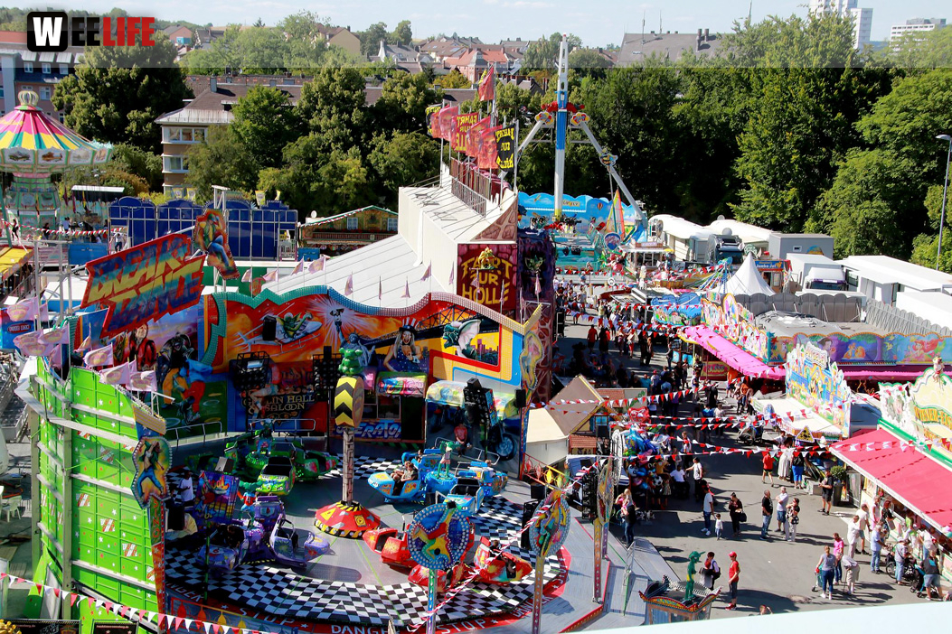 Hofer Volksfest 2022  von Oben am Tag 6.8.22